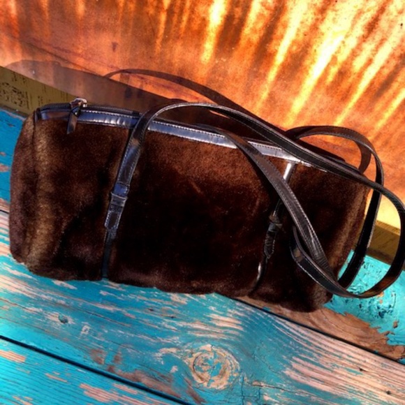 BCBGMaxAzria Handbags - Women's BCBG MaxAzira Brown Fur Handbag
